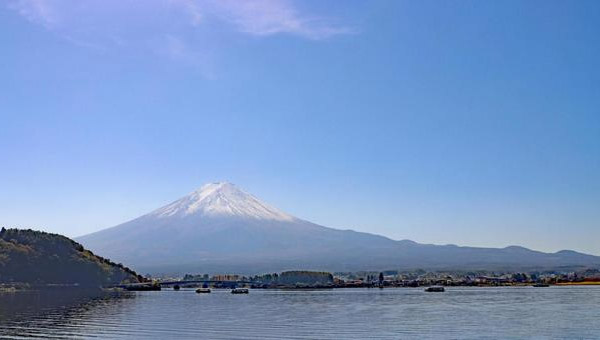 河口湖の風景