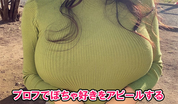 プロフでぽちゃ好きをアピール